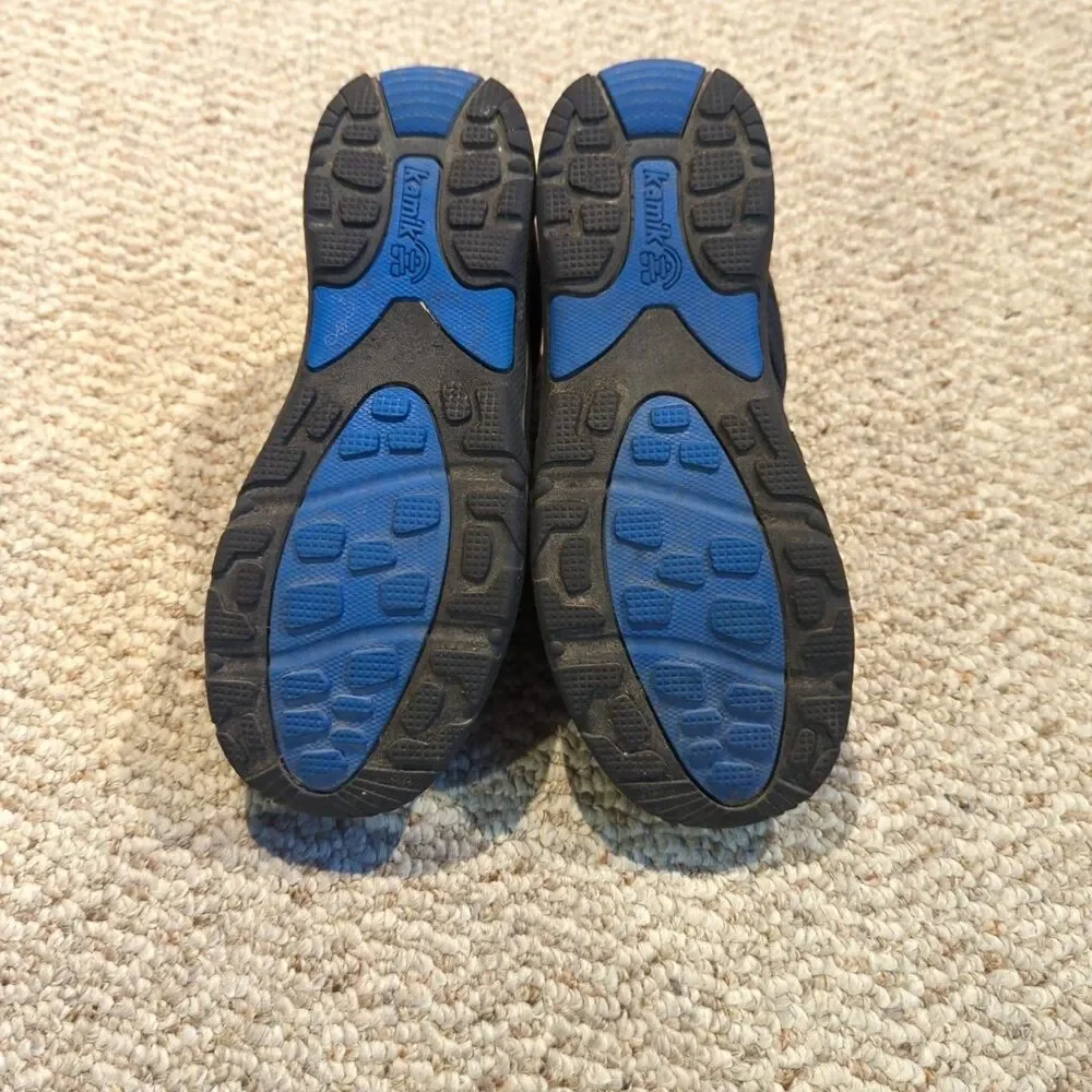 Kamik Trax Hiking Shoes Sneakers Youth 3 Blue Waterproof Lace Up Low Top Comfort